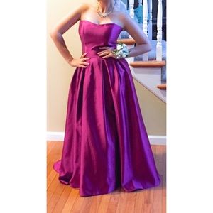 Satin Strapless Ball Gown • worn once • size 4
